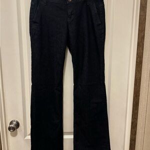 LOFT by Ann Taylor Women's Black Straight Leg Denim Trouser Pant